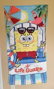 Strandtuch SpongeBob Schwammkopf Nickelodeon Strandtuch Life Guard 54x28 2009 - Bild 1 von 4