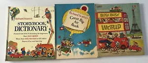 Richard Scarry Book Lot Storybook Dictionary, Busy Busy World Great Big Air Book - Picture 1 of 17