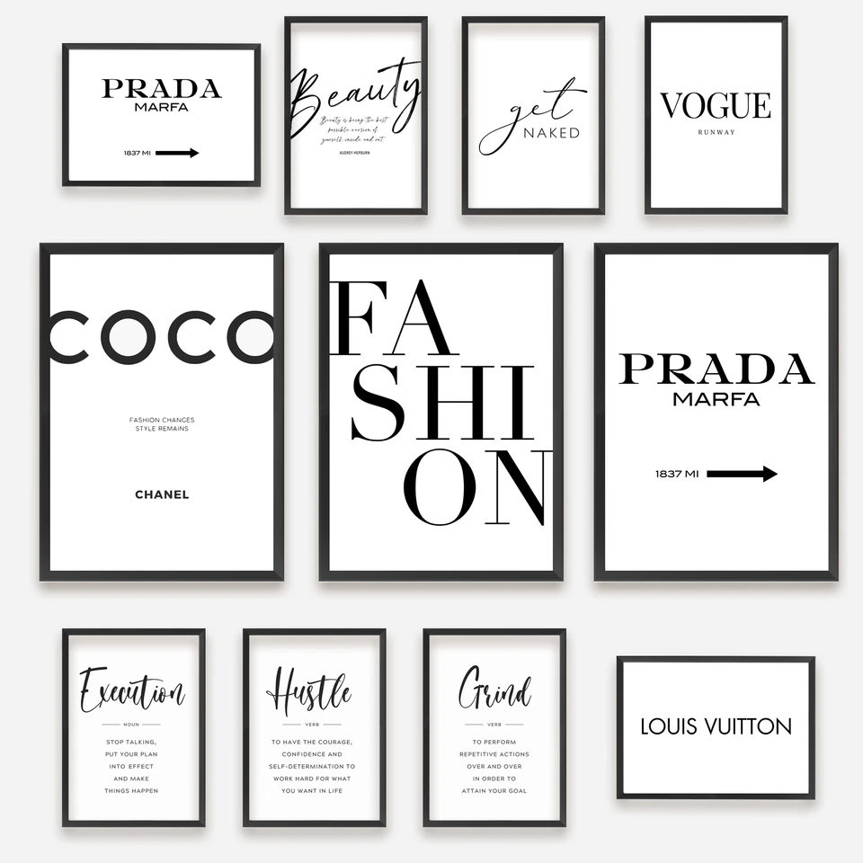 Designer Fashion Quotes Home Gift Wall Fun Art Poster Print Picture A3A4 - Image 1 of 1