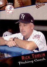 2001 Tampa Yankees Multi-Ad #3 Rick Tomlin Pitching Coach Bradenton Florida Card