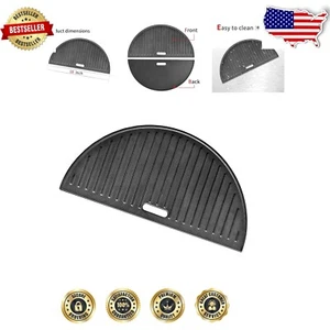 Versatile 18-Inch Reversible Cast Iron Griddle - Perfect for Kamado Joe & More - Picture 1 of 7