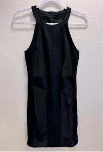 Rag and Bone ärmelloses Kleid Reißverschluss hinten gefüttert Stretch schwarz Größe 4 - Bild 1 von 8