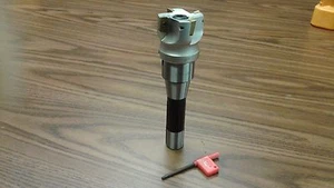 2" 90 degree indexable face shell mill,face milling cutter APKT, w.R8 arbor-new - Picture 1 of 2