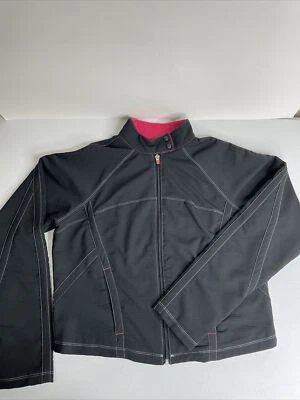 C9 By Champion Jacket Full Zip Bomber Denim-Look Polyester Womens Small Black - Image 1 of 4