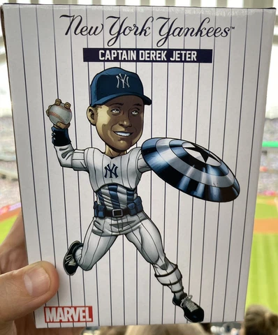 SGA DEREK JETER CAPTAIN AMERICA MARVEL YANKEES  BOBBLEHEAD 6/23/23 IN HAND WOW Cover