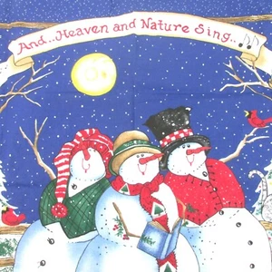 Daisy Kingdom QUICK QUILT Himmel & Natur Sing Panel Weihnachten Schneemänner Schafe Vintage - Bild 1 von 3