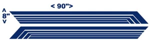 NEW COLORS 8" WIDE #21 SIDE STRIPE SHORTER DECAL VINYL GRAPHIC TRUCK AUTO SUV - Picture 1 of 2