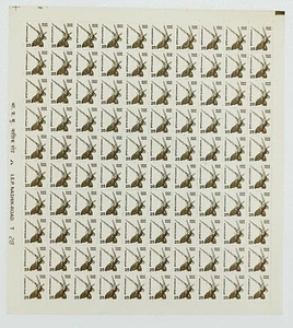 India, 2008 Animals 25p BLACKBUCK Deer Block of 100 Stamps MNH - Rare - Picture 1 of 2