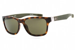 LACOSTE L737S 214 Sunglasses Havana Frame Green Lenses 55mm - Picture 1 of 4