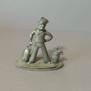 Vintage Spoontiques Figurine Guantanamo Bay Popeye Sailor Man Pewter Navy Gift - Picture 1 of 4