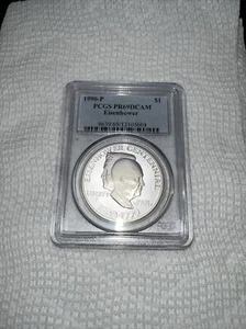 1990 P Eisenhower Centennial PR69 DCAM PCGS Certified - Picture 1 of 4