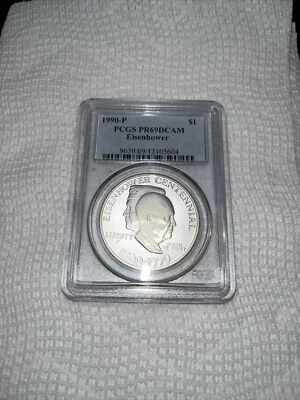 1990 P Eisenhower Centennial PR69 DCAM PCGS Certified - Image 1 of 4