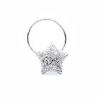 Pure 92.5 Sterling Silver & Diamond Rhodium Stylish Wire Nose Pin For Womens