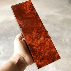 Amboyna Burl Blank 3 3/8"X 10 6/8"X 1 1/8" DIY Knife Handle Woodworking #353 - Picture 1 of 13