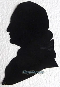 Antique President GEORGE WASHINGTON Silhouette Miniature Portrait - Picture 1 of 6