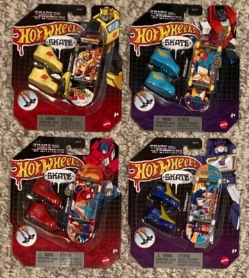 TRANSFORMERS Hot Wheels Skate 2024 Optimus Bumblebee Soundwave Starscream - Image 1 of 2