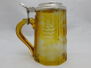 HUNTER BEER MUG - LID HUMPS SILVER 800 AROUND 1840 - Picture 1 of 8