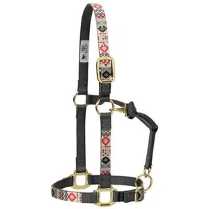 HALTER A PRESIÓN DE BARBILLA Y GARGANTA AJUSTABLE ESTAMPADO NYLON TEJEDOR, PROMEDIO - Imagen 1 de 11