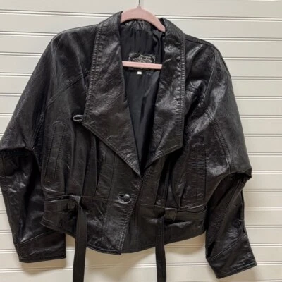 Vera Pelle Suede Leather Biker Jacket Women's EU 40 Made in Italy - Image 1 of 4