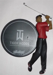 TIGER WOODS 9.5" All Star Vinyl Upper Deck Golf Figure with Base LOOSE READ - Picture 1 of 2