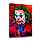 Wandbild Leinwandbild Joker Pop Art Red Style modern Dekoration Film Bild Deko