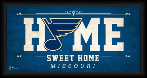 St. Louis Blues Framed 10" x 20" Home Sweet Home Collage Cover