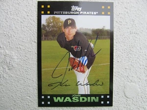 Pirates John Wasdin Signed Autographed 2007 Topps Mint - Picture 1 of 1