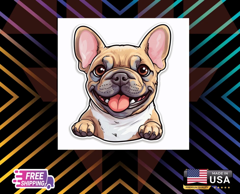 FRENCH BULLDOG FRENCHIE CAR DECAL STICKER LAMINATED CUSTOM SIZE DM ME FREE GIFT