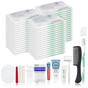 Travel Size Toiletries Kits Disposable Toiletry Set in Bulk, Portable Trial S... - Foto 1 di 7