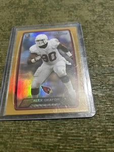 Alex Okafor 2013 Bowman Rainbow Gold RC #160 /399 Arizona Cardinals - Picture 1 of 2