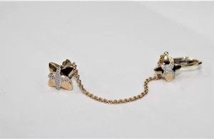 LINKS OF LONDON Splendour Diamant 2 Sterne Gold Vermeil Manschette Ohrring NEU UVP470 - Bild 1 von 3