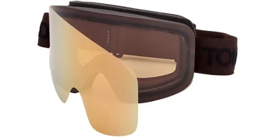 Tom Ford Brown Shield Googles w/ Mirror Lens - FT1124 05C 00 - Made in Italy - Image 1 of 4