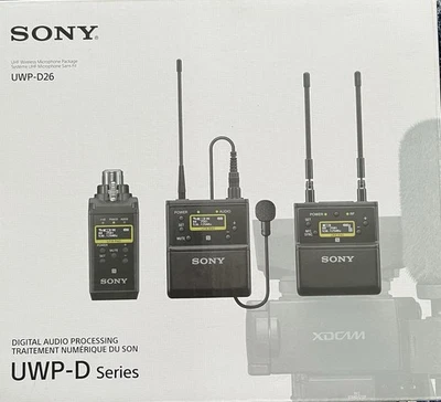 Sony UWP-D26 UHF Wireless Microphone Package, Digital Audio Processing Brand New - Image 1 of 2