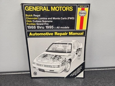 Manual de reparación Haynes 38010 Pontiac Grand Prix Buick Regal Chevy Lumina 1988-95 Foto 1 de 4
