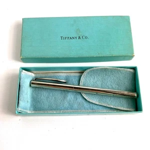 Tiffany & Co. Elsa Peretti Ballpoint Sterling Silver .925 Pen with Blue Ink - Picture 1 of 11