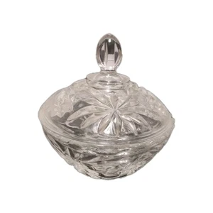 Vtg Anchor Hocking Early American Prescut Covered Candy Dish In "Star Of David" - Picture 1 of 11