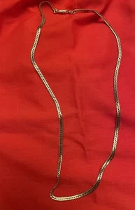 Vintage Krementz 20 Zoll Fischgrät goldfarbene Kette Halskette Gold gefüllt gemarkt - Bild 1 von 6