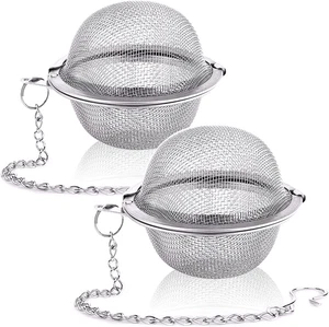 2PCS Stainless Steel Mesh Tea Infuser, 2.1 Inch Tea Ball, Strainer Tea Diffuser, - Picture 1 of 7
