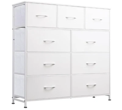 Cómoda de 9 cajones. Mueble organizador alto con cajones de tela, estrutura de - Imagem 1 de 4