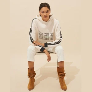 $215 Ba&Sh Vice Paris Sudadera con Capucha 100% Algodón Grande Estilo Años 80’s Sudadera con Capucha - Imagen 1 de 20