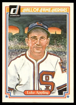 1983 Donruss Hall of Fame Heroes Luke Appling #8 Chicago White Sox - Image 1 of 2
