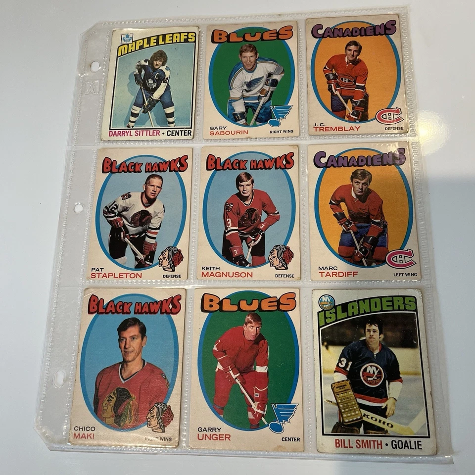 Mixed lot of 1976 Topps Hockey Cards NHL Vintage Large Green Orange Back - Image 1 of 4