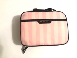 Victoria's Secret Iconic Pink Stripe Travel Toiletry Cosmetic Hanging Bag NWT - Picture 1 of 5