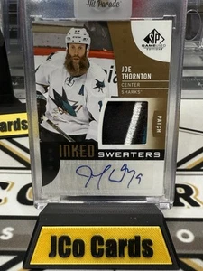 Suéteres entintados Joe Thornton usados en juegos SP 2017-18/15 - Imagen 1 de 2
