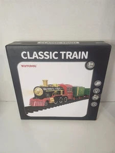 Watudou BJ2505B Black Red ‎HO Scale Classic Train Toy Set For Ages 3+ - Picture 1 of 6