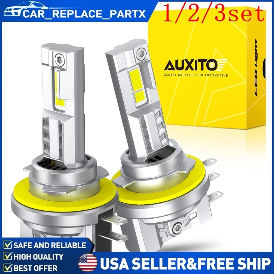2/4x AUXITO H15 LED Headlight Bulb Canbus Error Free High Beam DRL 7035 24000LM - Image 1 of 1
