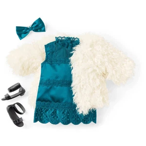 American Girl Claudie Jazzy Flapper Conjunto con Abrigo de Piel-NUEVO SIN MUÑECA - Imagen 1 de 7