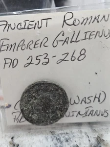Antigua moneda de bronce emperador Galieno Imperio Romano 253-268 dC - Imagen 1 de 4