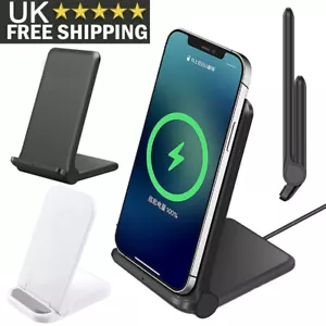 30W Fast Wireless Charger Stand Dock Pad For Apple iPhone 16 15 14 Pro Max UK - Picture 1 of 15