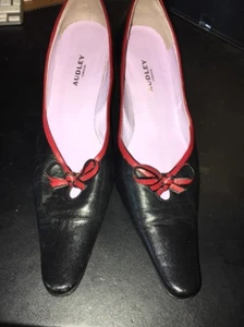 Audley Black And Red Classic Heels Size 38 - Picture 1 of 4
